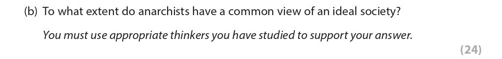 To-what-extent-do-anarchists-have-a-common-view-of-an-ideal-society?--You-must-use-appropriate-thinkers-you-have-studied-to-support-your-answer.-Edexcel-A-Level Politics-Question 3-2021-Paper 2.png